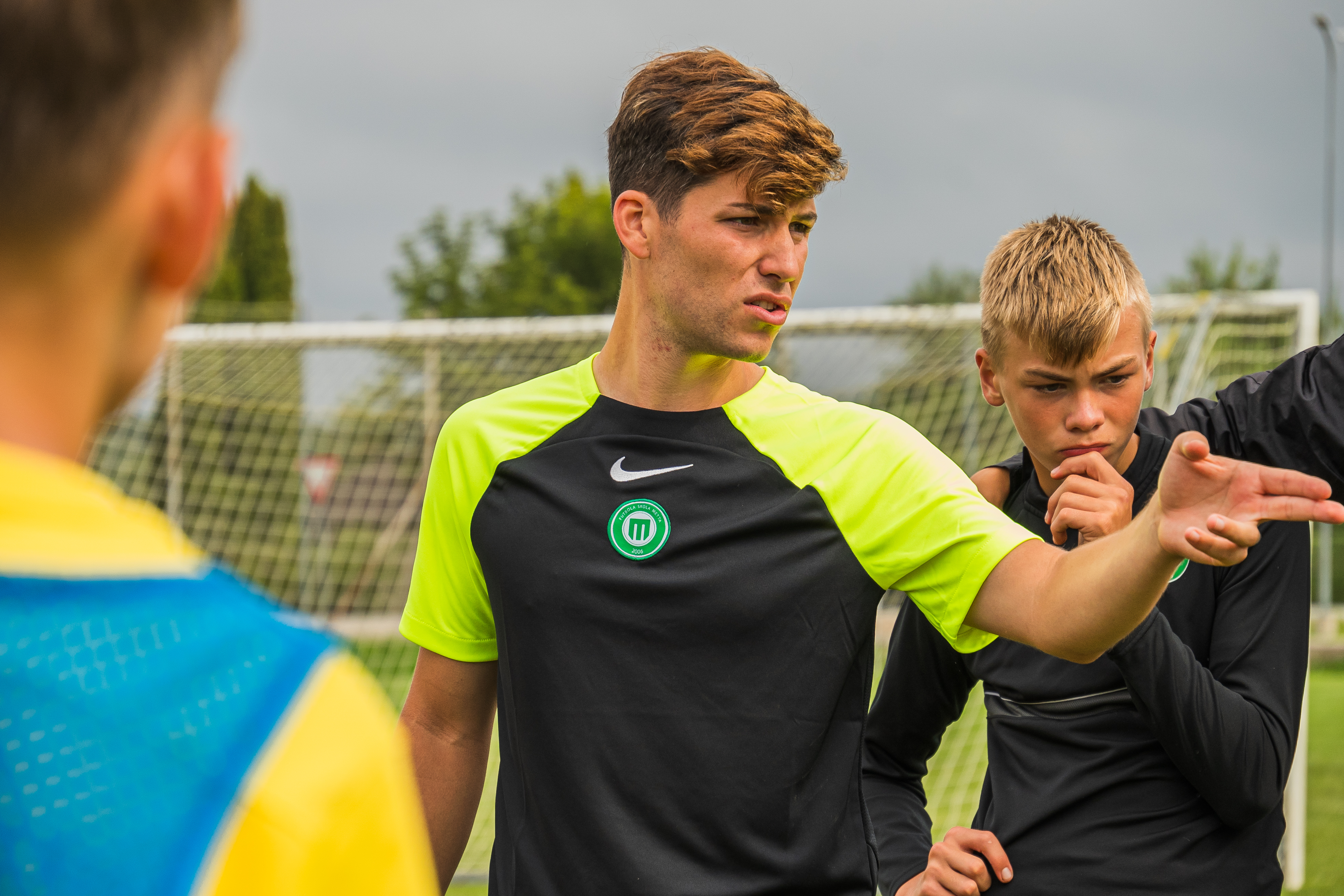 Coach Cufi at FK Metta training session